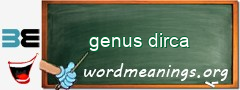 WordMeaning blackboard for genus dirca